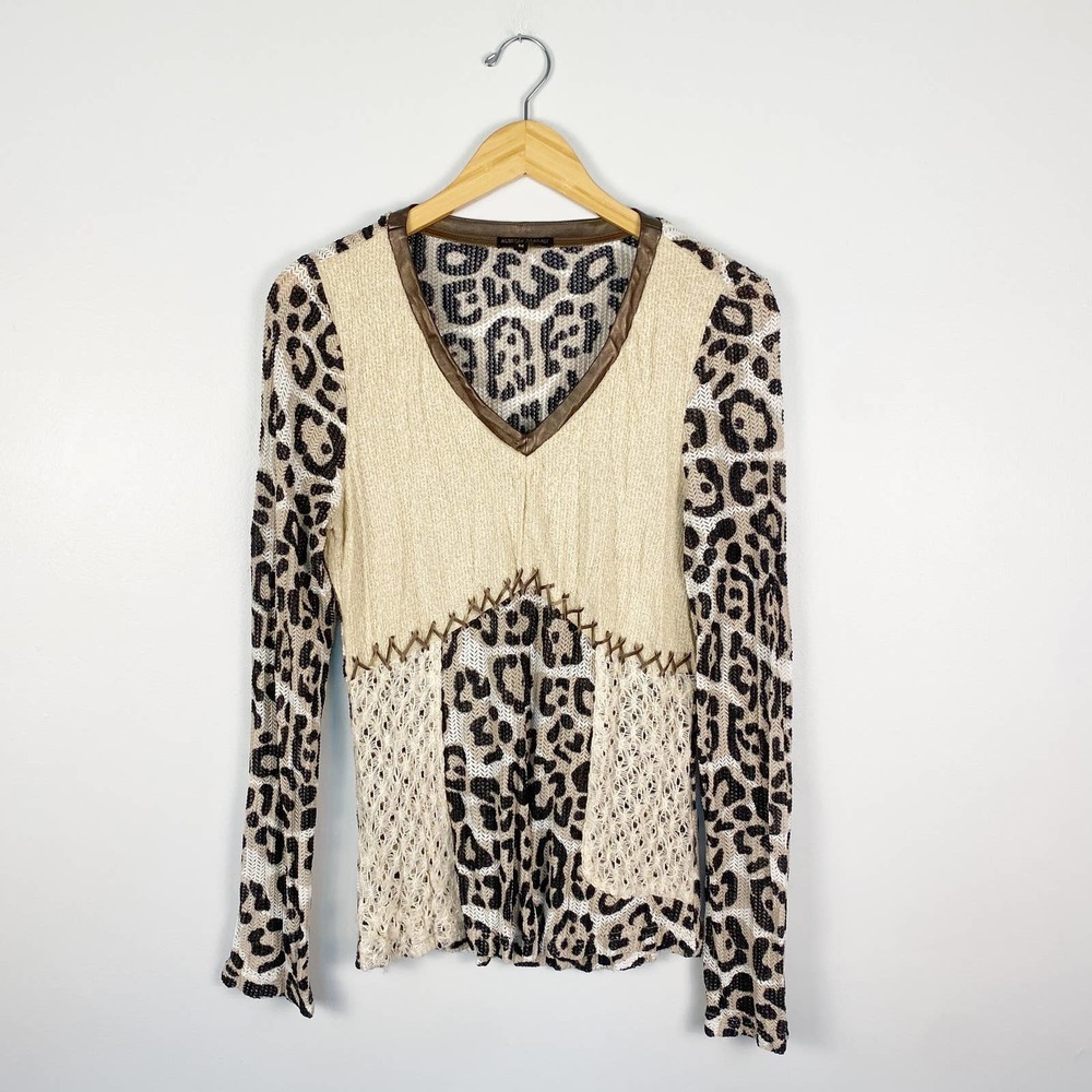 Alberto Makali Crochet Patchwork Leopard Print To… - image 1